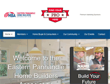 Tablet Screenshot of easternwvhomebuilders.org